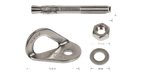Xinda Hanger Bolt Set Stainless Steel 304 M10